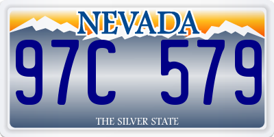 NV license plate 97C579