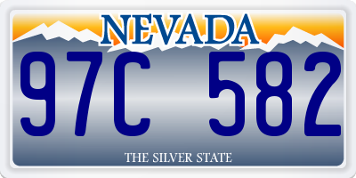 NV license plate 97C582