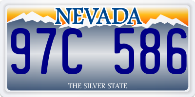 NV license plate 97C586