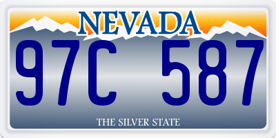 NV license plate 97C587