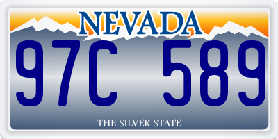 NV license plate 97C589