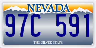 NV license plate 97C591