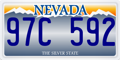 NV license plate 97C592