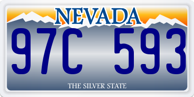 NV license plate 97C593