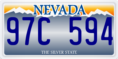 NV license plate 97C594