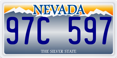 NV license plate 97C597