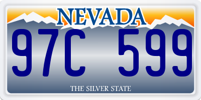 NV license plate 97C599