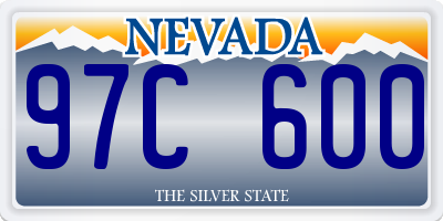 NV license plate 97C600