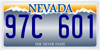 NV license plate 97C601