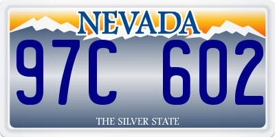 NV license plate 97C602