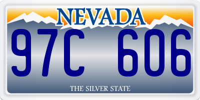 NV license plate 97C606