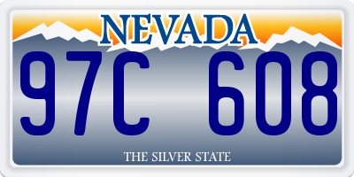NV license plate 97C608