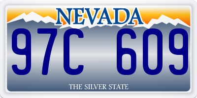 NV license plate 97C609