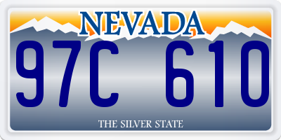 NV license plate 97C610