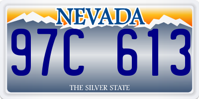 NV license plate 97C613
