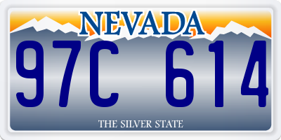NV license plate 97C614