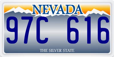 NV license plate 97C616