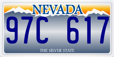 NV license plate 97C617