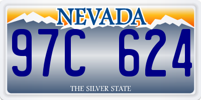 NV license plate 97C624