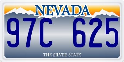 NV license plate 97C625