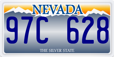 NV license plate 97C628