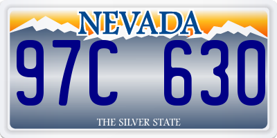 NV license plate 97C630