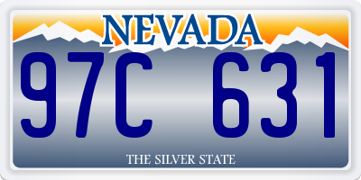 NV license plate 97C631