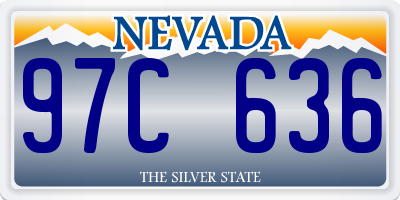 NV license plate 97C636