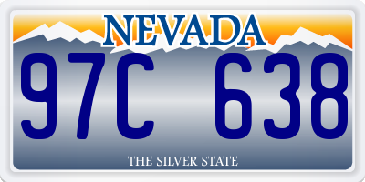 NV license plate 97C638