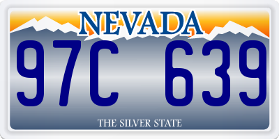 NV license plate 97C639