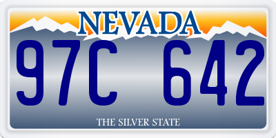 NV license plate 97C642
