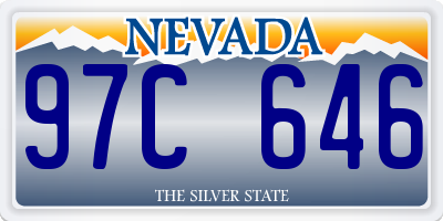 NV license plate 97C646