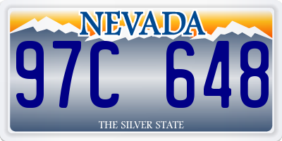 NV license plate 97C648
