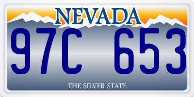 NV license plate 97C653