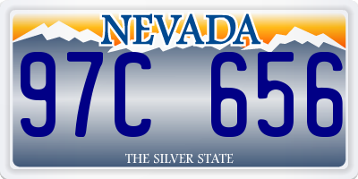 NV license plate 97C656