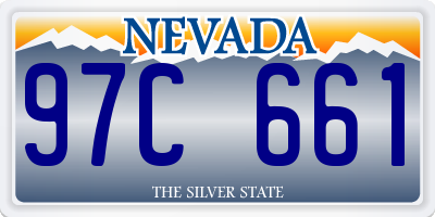 NV license plate 97C661