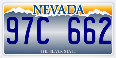 NV license plate 97C662