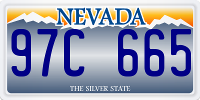 NV license plate 97C665