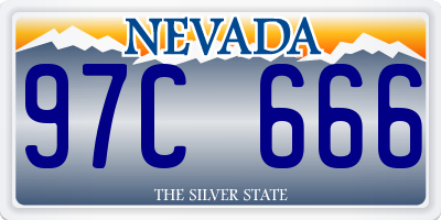 NV license plate 97C666