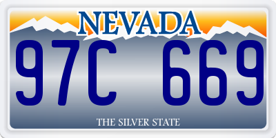 NV license plate 97C669