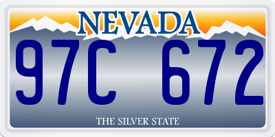 NV license plate 97C672