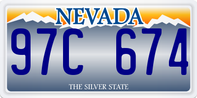 NV license plate 97C674
