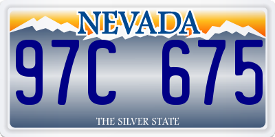 NV license plate 97C675
