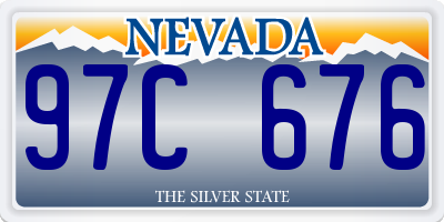 NV license plate 97C676