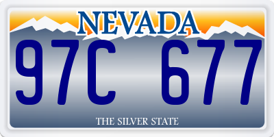 NV license plate 97C677