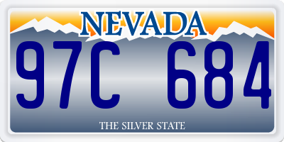 NV license plate 97C684