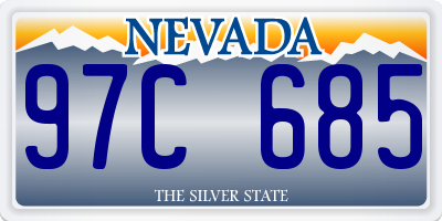 NV license plate 97C685