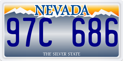 NV license plate 97C686