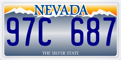 NV license plate 97C687