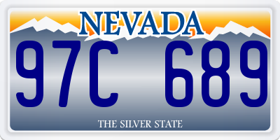 NV license plate 97C689